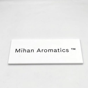 Acrylic Logo Brand <strong>Cube</strong> White Acrylic Brand Logo Block Rectangle <strong>Perspex</strong> Tittle Name Sign <strong>Display</strong> Block - Product Image 2