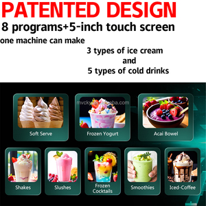 Mvckyi làm mát bằng không khí đông lạnh sữa chua Tủ đông 5 hương vị mềm Ice Cream <span class=keywords><strong>Maker</strong></span> với chế độ chờ serpups Sundae mềm phục vụ máy làm kem - Product Image 2