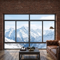 Fenêtre coulissante en alliage d'aluminium blanc équipée de verre trempé pour la décoration de la maison (chambre, cuisine, balcon et salle de bain)
