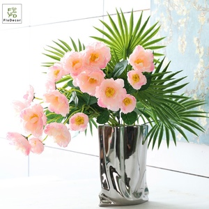 Flor de amapola de plástico de seda Artificial, barata, decoración para el hogar, <span class=keywords><strong>flores</strong></span> decorativas para boda - Product Image 4