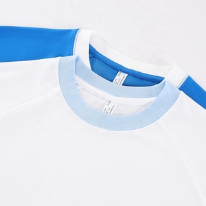 2026 T-shirt sportif à séchage rapide, à manches raglan, coupe oversize, col rond, col formel, blocs de couleur sur les côtés des manches, tricoté, respirant - Product Image 3
