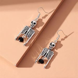 Fashion <b>Earring</b> Jewelry Halloween Jewelry Creative Skull Rhinestone Pendant Statement <b>Earrings</b> - Product Image 2