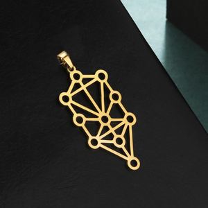 Pendentif amulette spirituelle Arbre de Vie mystique <span class=keywords><strong>Kabbalah</strong></span> Myshape en acier inoxydable, breloques DIY pour la fabrication de bijoux, cadeaux de Hanouka - Product Image 5