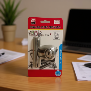 Pinza De Acero Cromado 74Mm Alta Calidad Para Oficina Y Hogar - Product Image 2