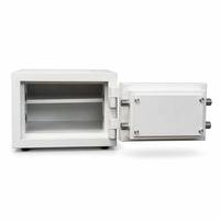 Caja Fuerte Compacta de Acero Ignífuga de 30 cm con Doble Cerradura, Caja de Seguridad para Documentos y Objetos de Valor en el Hogar y la Oficina
