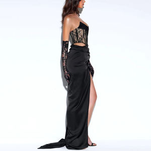 <span class=keywords><strong>Abito</strong></span> Lungo <span class=keywords><strong>da</strong></span> Donna <span class=keywords><strong>Nero</strong></span> <span class=keywords><strong>con</strong></span> Spalle Scoperte in Pizzo, Elegante Vestito <span class=keywords><strong>da</strong></span> <span class=keywords><strong>Sera</strong></span> Personalizzato <span class=keywords><strong>con</strong></span> <span class=keywords><strong>Spacco</strong></span> Alto, Sexy <span class=keywords><strong>Abito</strong></span> Formale <span class=keywords><strong>da</strong></span> Festa - Product Image 5