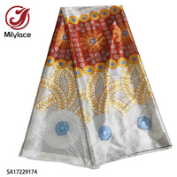Tissu de satin de polyester de textile africain à impression numérique à la cire Ankara de qualité unique