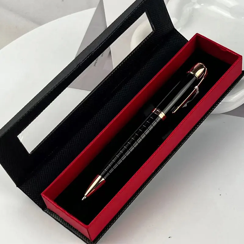 Penna fantasia personalizzata in metallo uomo Business Fashion Luxury twist Pens penne a sfera promozionali con logo personalizzato con scatola