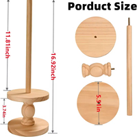 Support à donuts en bois multi-usages transfrontalier pour présentation de desserts sur table de mariage et goûter