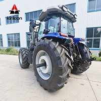 Tractor Agrícola Compacto KINLEON 4x4 con Motor Diésel de 50-200HP, Certificado CE, Neumáticos Antideslizantes Reforzados, Multifuncional