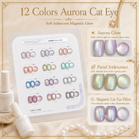 BelloGel Aurora – Kit de vernis gel magnétique œil de chat 12 couleurs, non toxique, UV LED, finition soak-off, flacon de 12 ml, vente directe usine, OEM