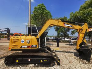 Mini-excavatrice sur chenilles d'occasion Sany SY75C, 7,5 tonnes, moteur à économie de carburant, mode éco, pour les petites et moyennes infrastructures - Product Image 2