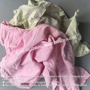 Trapo Industrial de Color, 25 kg, 5 kg, 10 kg, Trapos de Algodón de Color Claro para Limpiar Camisetas, Trapos de Algodón para Limpieza Industrial en Talleres - Product Image 4