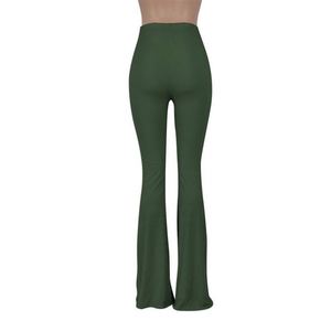 Logo personalizzato <span class=keywords><strong>in</strong></span> maglia <span class=keywords><strong>a</strong></span> <span class=keywords><strong>costine</strong></span> due pezzi abbigliamento donna estate manica corta <span class=keywords><strong>pantaloni</strong></span> svasati 2 pezzi set completo da donna - Product Image 5