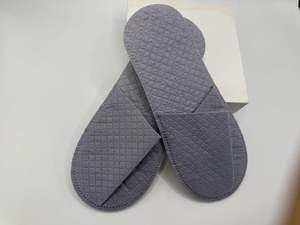 व्यक्तिगत लक्जरी होटल कस्टम बाथरूम विरोधी पर्ची डिस्पोजेबल गैर-बुने वाले वाफ़ल वीव नरम हल्के चप्पल चप्पल - Product Image 4