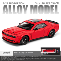 Aleación de sonido y función de luz niños juguete tirar hacia atrás diseño juego de niños Challenger cargador SRT aleación Diecast modelo de coche