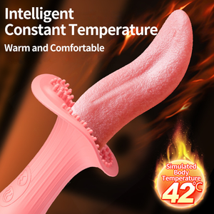 Игрушки для взрослых для пар: клиторальный стимулятор, вибратор-лизун, вибратор для точки G, вибратор-дилдо в форме розы, водонепроницаемый IPX5, 6 скоростей - Product Image 4