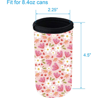 Refroidisseur de canette de 8.4oz isolé en néoprène réutilisable pliable avec conception de logo personnalisée pour boissons énergisantes