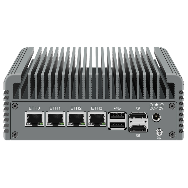 Fanless Mini PC InteI Core 3 N355/N305 4x2.5G LAN Ports Industrial Firewall Appliance Network Security Hardware Nuc PC