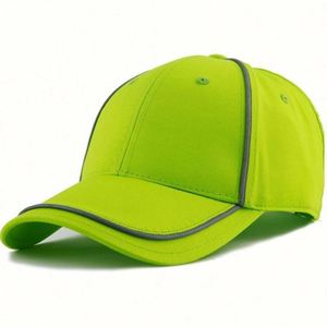 High Quality 100% Cotton Baseball Cap 3M Reflective Piping Trimming Custom Golf Hats OEM Logo Custom Baseball Hat - Product Image 5