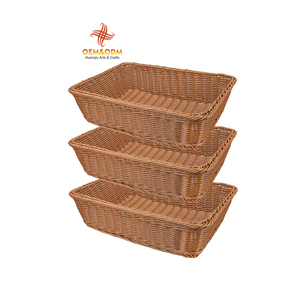 سلة تخزين بلاستيكية من الروطان لعام 2026 من إنتاج H&T، إطار عرض، سلة هدايا، سلة من الخيزران والروطان المنسوج للتخزين - Product Image 1