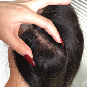 Parrucca con Top in Seta a Prezzo Conveniente, Alta Qualità, <span class=keywords><strong>Capelli</strong></span> Umani, Base in Seta Grande, Parrucca Nera 100% Fatta a Mano, Pronta per la Spedizione - Product Image 3