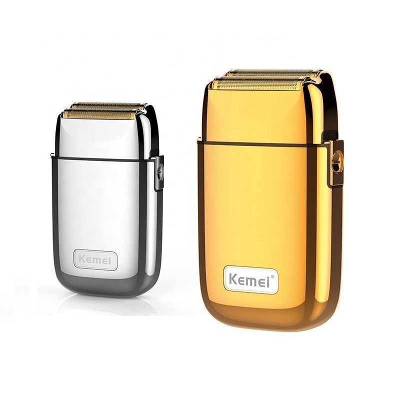 Kemei KM-TX1 аккумуляторная электрическая машинка для стрижки волос с двойным лезвием с возвратно-поступательным движением бороды бритва