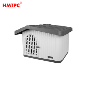 Outdoor-Kunststoff-Hundehütte mit öffnungsfähiger Tür, belüftetem Design, wasserdichtem Dach, erhöhtem Boden und leicht zu reinigender Hundehütte für Hunde - Product Image 6