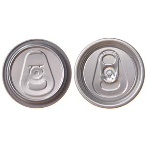 Tapa de papel de aluminio al por mayor de fábrica B64 200 # tapa de lata de refresco con revestimiento de color personalizado para lata de aluminio
