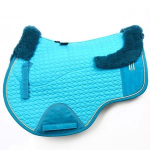 2026 Quilted Faux <b>Fur</b> Horse Saddle Pad Shock Absorbing Equine Cushion Custom Logo Riding Training <b>Blanket</b> - Product Image 1