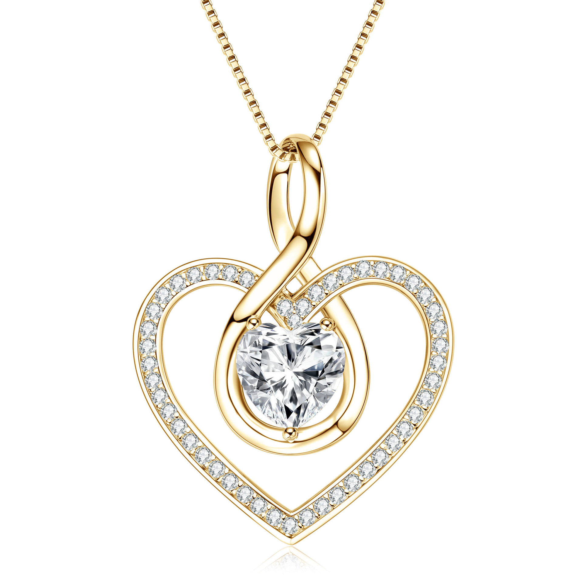 Collier coeur[KGold]8x8mm