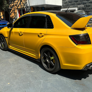สเกิร์ตข้าง Subaru Impreza WRX STI ปี 2008-2014 สีดำเงา ลายคาร์บอนไฟเบอร์ วัสดุ ABS - Product Image 1