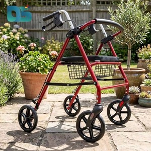 Fashion Comfortable Outdoor Portable High Quality Detachable Lightweight Adjustable Cheap Old People Folding <strong>Walker</strong> <strong>Rollator</strong> - Product Image 2