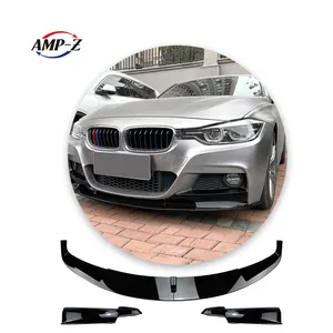 AMP-Z חם מכירות חלקי רכב 3pcs רכב קדמי פגוש שפתיים זווית ספליטר ספוילר עבור BMW 3 סדרת F30 F31 מול מפזר 320i 328i