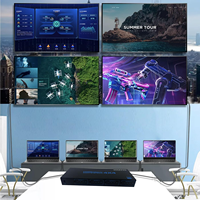 SYONG Matrice HDMI 4K 4x4 4 entrées 4 sorties Commutateur HDMI1.4 Boîte de séparation avec télécommande Prise en charge 4K 3D EDID pour ordinateur Moniteur CCTV