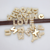 Breloques en cristal de 8mm givré pour la fabrication de bijoux, bracelet alphabet A-Z collier pour animaux de compagnie, accessoires de bricolage, 1 pièce
