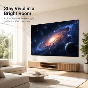 Écran de projection TELUXSEE Fresnel <span class=keywords><strong>100</strong></span> pouces ALR Tri-Chroma 8K UHD mural 3D HDR à cadre fixe UST - Product Image 5