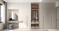 Armoires de chambre à coucher Lesso Home, style shaker moderne, blanches, avec serrure, en bois écologique, avec tiroirs