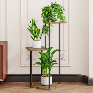 <span class=keywords><strong>Support</strong></span> à fleurs contemporain en métal à 3 niveaux <span class=keywords><strong>pour</strong></span> salon, présentoir à <span class=keywords><strong>plantes</strong></span> avec design en échelle <span class=keywords><strong>pour</strong></span> hôtel et usage extérieur - Product Image 3