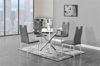 Petite table de salle à manger ronde en verre personnalisée par l'usine Table en verre trempé transparent Table basse de salon