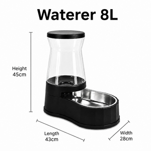 Comedero y Bebedero Automático para Perros y Gatos JP Gravity de Plástico, 8L 11L, Dispensador de Agua y Comida con Tazón Dividido, Botella para Uso Doméstico - Product Image 6