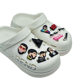 Accesorios Decorativos para Zapatos con Hebilla de PVC de Goma Suave, Desmontables, con Diseño de Dibujos Animados 2D del Cantante <span class=keywords><strong>Anuel</strong></span> AA, para Comercio Electrónico Transfronterizo - Product Image 1