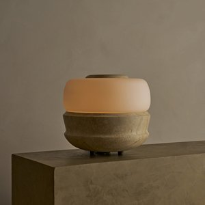Lampe de table en marbre naturel Wabi Sabi, E27 LED 220V, commande par interrupteur, pour décoration de salon et de chambre - Product Image 1