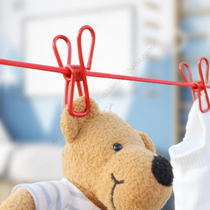 Tendedero Portátil al por Mayor con 12 Pinzas, Cuerda Elástica para Tender Ropa en el Jardín y Exteriores - Product Image 5