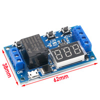 Module de relais avec déclencheur de coupure de courant, circuit de temporisation cyclique, interrupteur, matériau FR-4, couleur bleue, carte PCB et PCBA