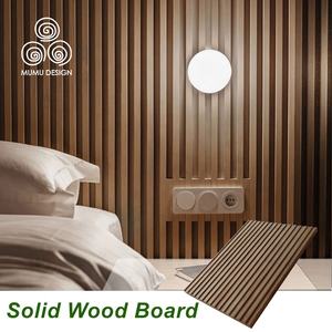 무무 하드우드 오크 바닥재 드리프트우드 장식 슬랫형 모던 룸 디자인 목재 벽 패널 (나무 벽용) - Product Image 4