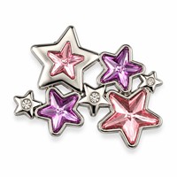 Décorations de chaussures en métal colorées - Pendentif étoile - Accessoires pour chaussures trouées - Breloques DIY pour chaussures