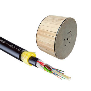 ADSS Fibra Optica 12 24 48 Core Outdoor <span class=keywords><strong>200</strong></span> Span Aerial 2 4 6 8 Core 96 Hilos Single/Double Jacket ASU Fiber Optic Cable - Product Image 1