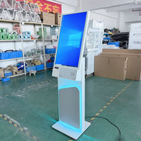 Kios Layanan Mandiri Layar Sentuh 32 Inci untuk Manajemen Antrian dengan Pembaca Kode QR, Pemindai Kartu Identitas, dan Printer, Mendukung Harmony OS
