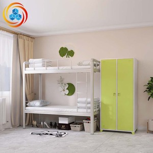 <span class=keywords><strong>Lit</strong></span> superposé moderne et simple en fer YiCun pour adultes avec armoire intégrée, idéal pour appartement d'étudiant, mobilier de dortoir en métal - Product Image 1